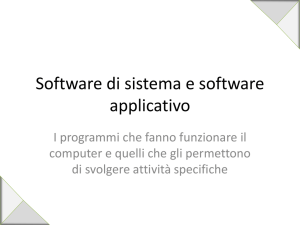 Software di sistema e software applicativo