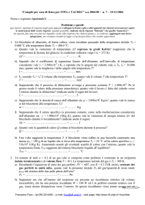 “Compiti per casa di fisica per STPA e TACREC” a.a 2004/05