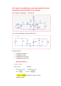 Circuiti a parametri ibridi:per un transistor BJT