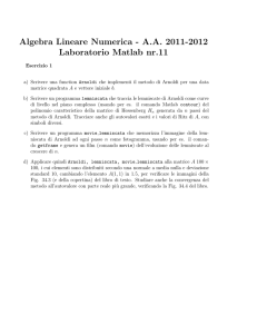 Algebra Lineare Numerica - A.A. 2011