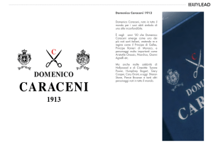 Domenico Caraceni, noto in tutto il mondo per i suoi abiti simbolo di