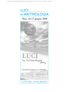 LUCI in ARITMOLOGIA - Giornale Italiano di Aritmologia e