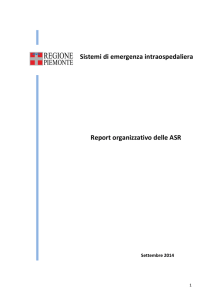 Sistemi di emergenza intraospedaliera Report organizzativo delle
