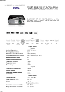 PROIET. BENQ MX618ST DLP XGA 2800AL OTTICA CORTA,HDMI