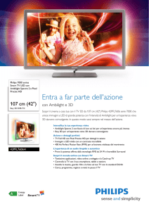 42PFL7606H/12 Philips Smart TV LED con Ambilight Spectra 2 e