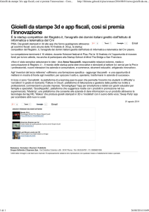Il Tirreno 2 Agosto 2014 Registro Gioielli da stampe 3d e app fiscali