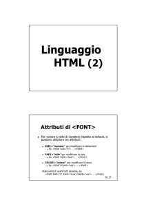 Linguaggio HTML (2)