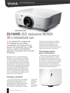 D5190HD: DLP, risoluzione WUXGA 3D e interattività Lan