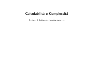 Calcolabilitá e Complessitá