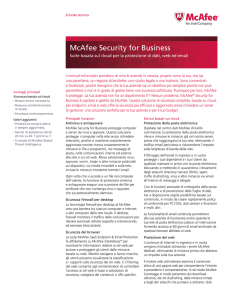 McAfee Security for Business Scheda Tecnica