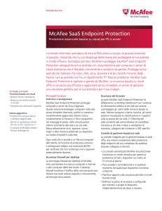 McAfee SaaS Endpoint Protection Scheda Tecnica