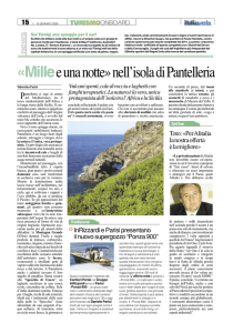 Millee una notte» nellʼisola di Pantelleria