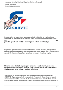 Intervista al Marketing Director di Gigabyte