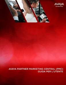 Guida Utente - Avaya Partner Marketing Central (PMC)