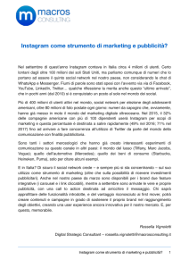 Instagram come strumento di marketing e pubblicità?