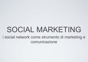 i social network come strumento di marketing e comunicazione