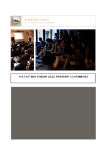 Programma Conferenze Marketing Forum 2015