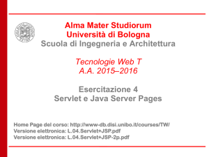 Pagine JSP - Università di Bologna