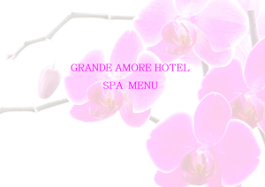 Scarica il nostro SPA menu - Grand Amore Hotel and Spa