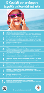 10 Consigli per proteggere la pelle dei bambini dal sole