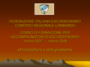 Attrezzatura e Abbigliamento - Federazione Italiana Escursionismo