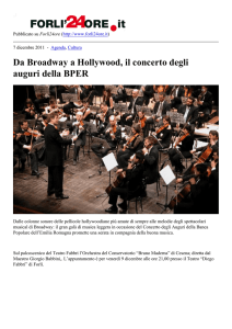 Da Broadway a Hollywood, il concerto degli auguri