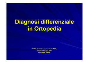 Diagnosi differenziale in Ortopedia