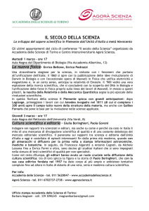 il secolo della scienza - Accademia delle Scienze di Torino
