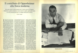 Il contributo di Oppenheimer alla fisica moderna