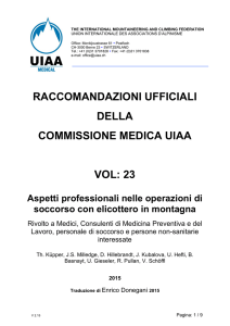 raccomandazioni ufficiali della commissione medica uiaa vol: 23