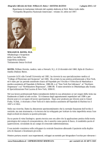 Biografia Ufficiale del Dott. William H. Bates