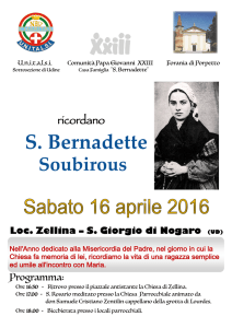 Festa di Santa Bernadette 2016 - UNITALSI sottosezione di UDINE