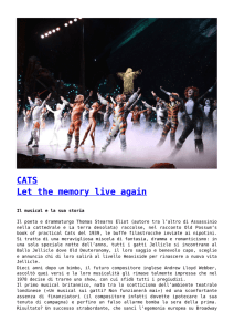 CATS Let the memory live again - Fondazione lirico sinfonica