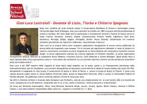 Gian Luca Lastraioli – Docente di Liuto, Tiorba e Chitarra Spagnola