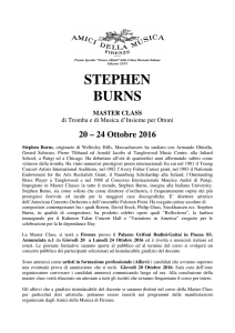 stephen burns - Amici della Musica Firenze