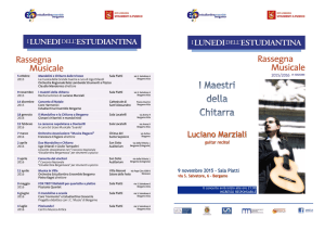 Programma del 9 novembre 2015 - Estudiantina Ensemble Bergamo