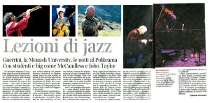 Corriere Fiorentino- Lezioni di Jazz
