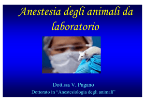 Pagano "Anestesia degli animali da laboratorio"