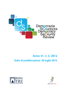 Anno VI, n. 2, 2016 - Democrazia e sicurezza