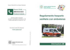 Regolamento trasporto sanitario con ambulanza