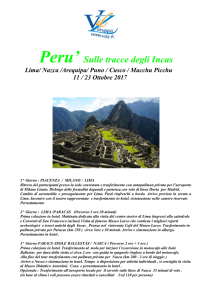 Peru` Sulle tracce degli Incas