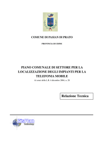 Relazione Tecnica - Comune di Pasian di Prato
