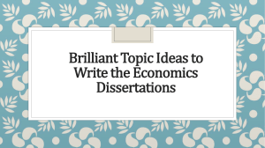 Brilliant Topic Ideas To Write The Economics Dissertations