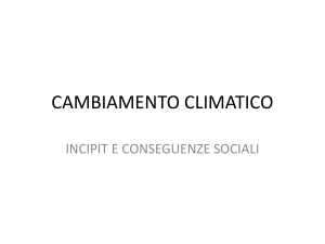CAMBIAMENTO CLIMATICO ricerca geografia