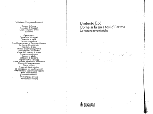Eco Umberto Come si fa una tesi di laurea 2001