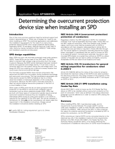 Overcurrent protection for SPDs - AP158001EN
