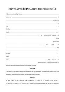 CONSULTING ITALIA -- Contratto di mandato professionale contributo o finanziamento bancario senza anticipo - PDF