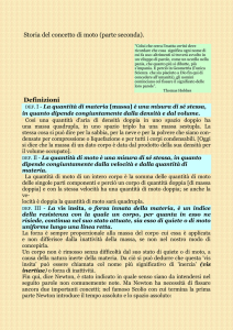 Storia del concetto di moto (parte seconda)