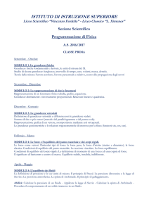 Programmazione I Biennio - Liceo Scientifico "V. Fardella"