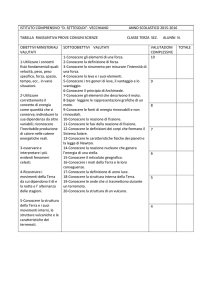 scienze - classi terze- obiettivi+tabella rassuntiva